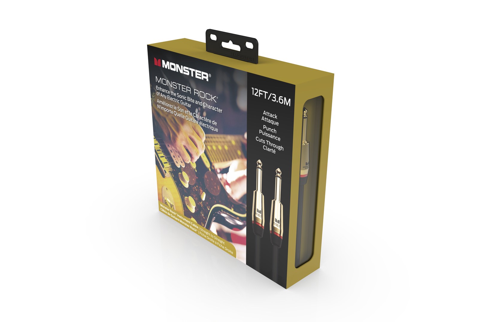MONSTER CABLE kabel do gitary ROCK 3.6m jack 1/4 prosty - jack 1/4 prosty
