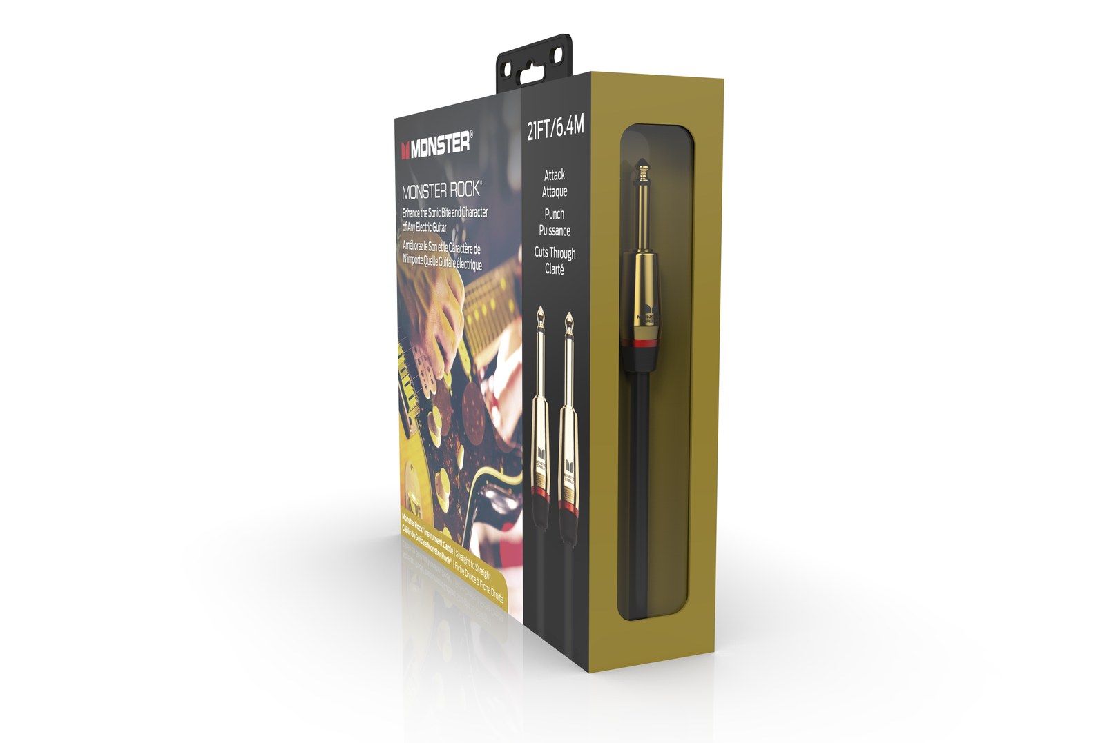 MONSTER CABLE kabel do gitary ROCK 6.4m jack 1/4 prosty - jack 1/4 prosty