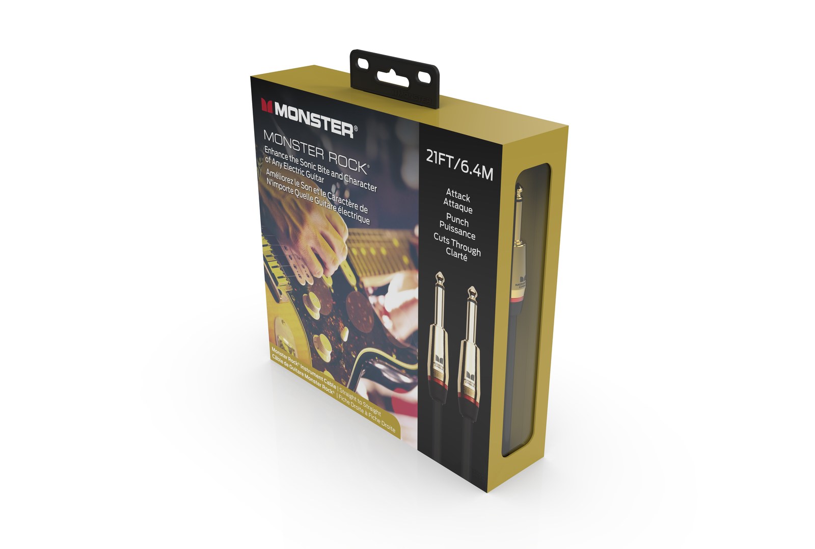 MONSTER CABLE kabel do gitary ROCK 6.4m jack 1/4 prosty - jack 1/4 prosty