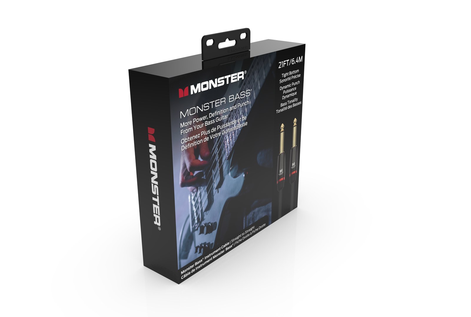 MONSTER CABLE kabel do gitary BASS 6.4m jack 1/4 prosty - jack 1/4 prosty