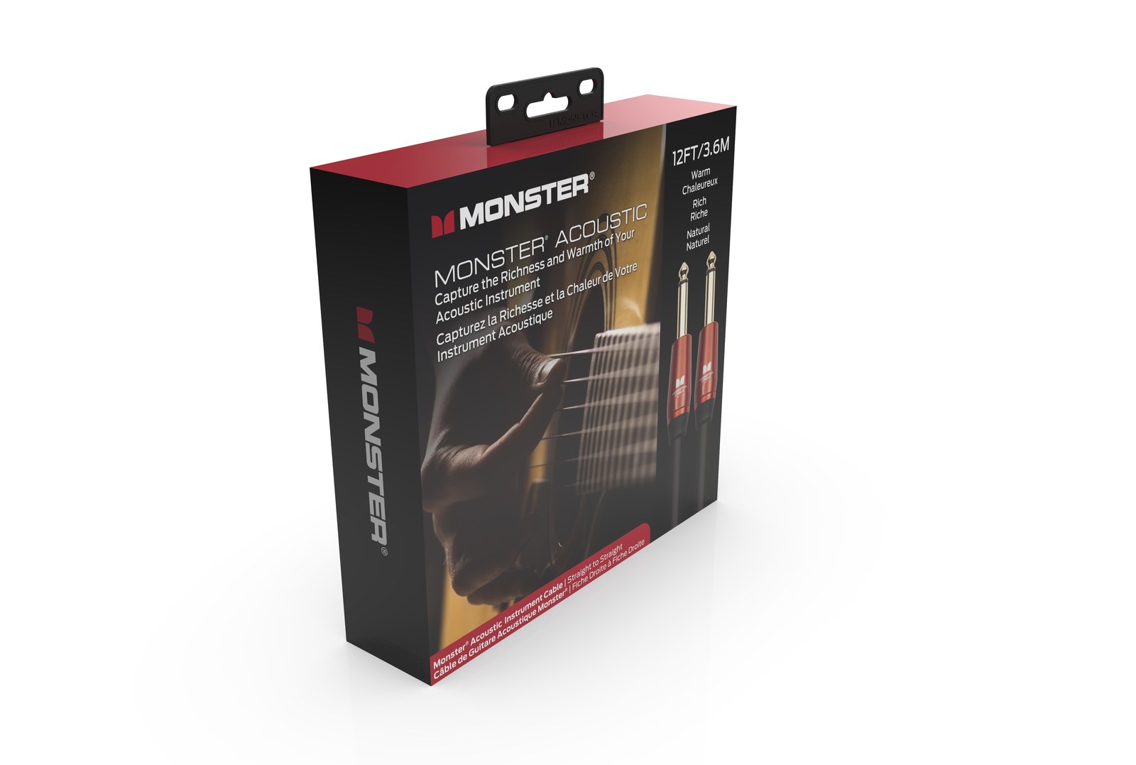 MONSTER CABLE kabel do gitary ACOUSTIC 3.6m jack 1/4 prosty - jack 1/4 prosty