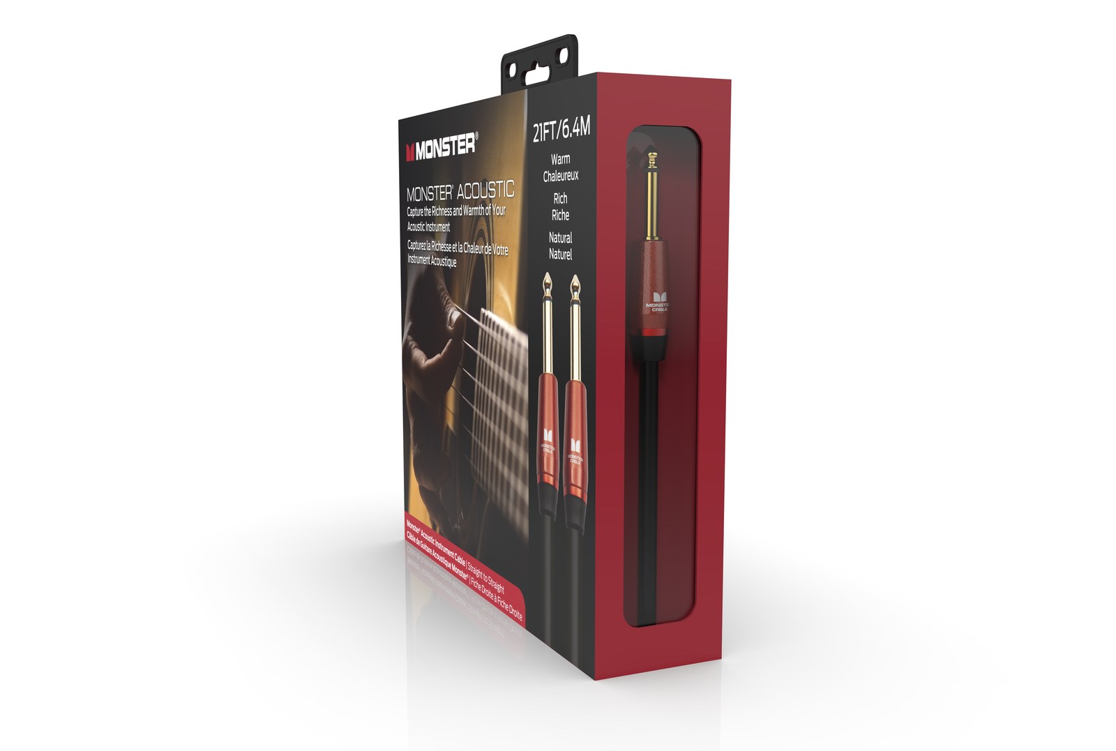 MONSTER CABLE kabel do gitary ACOUSTIC 6.4m jack 1/4 prosty - jack 1/4 prosty
