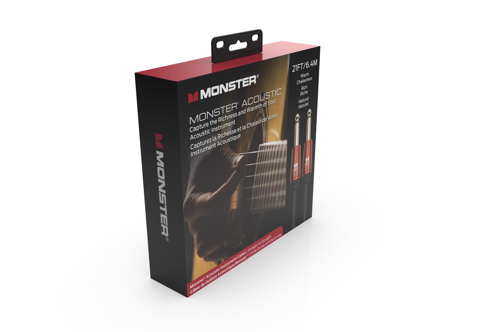 MONSTER CABLE kabel do gitary ACOUSTIC 6.4m jack 1/4 prosty - jack 1/4 prosty