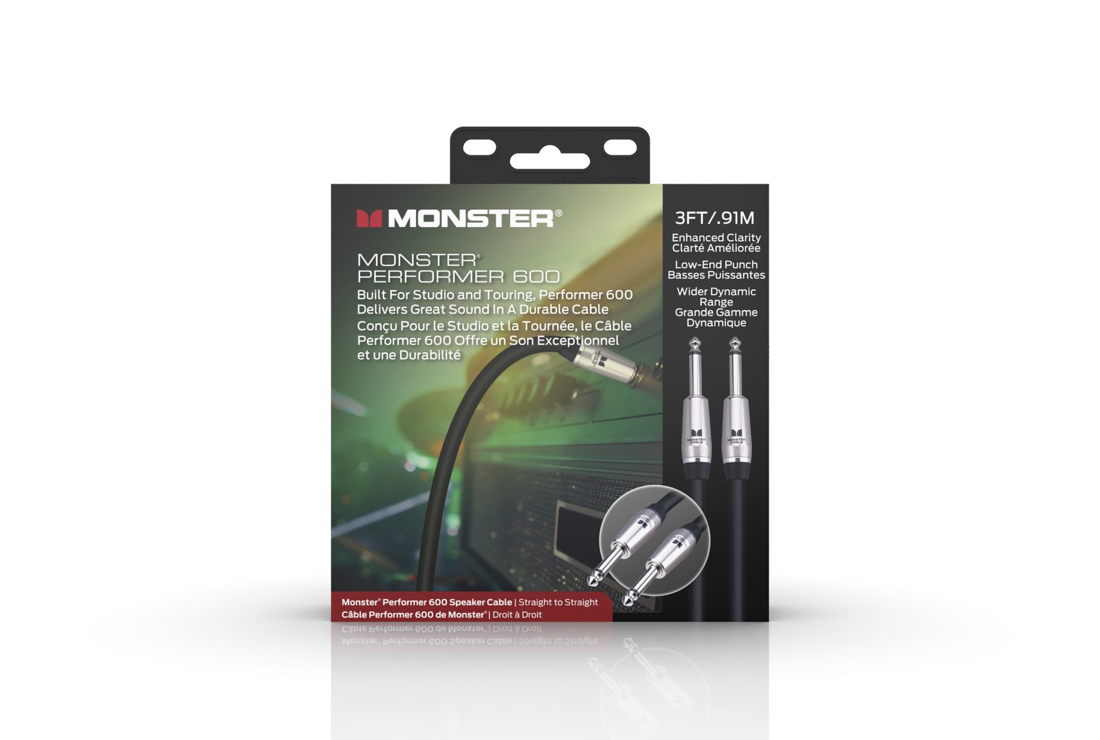 MONSTER CABLE kabel głośnikowy PERFORMER 600 0.9m jack 1/4 prosty - jack 1/4 prosty