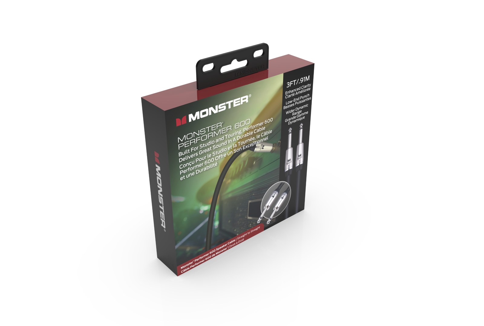 MONSTER CABLE kabel głośnikowy PERFORMER 600 0.9m jack 1/4 prosty - jack 1/4 prosty
