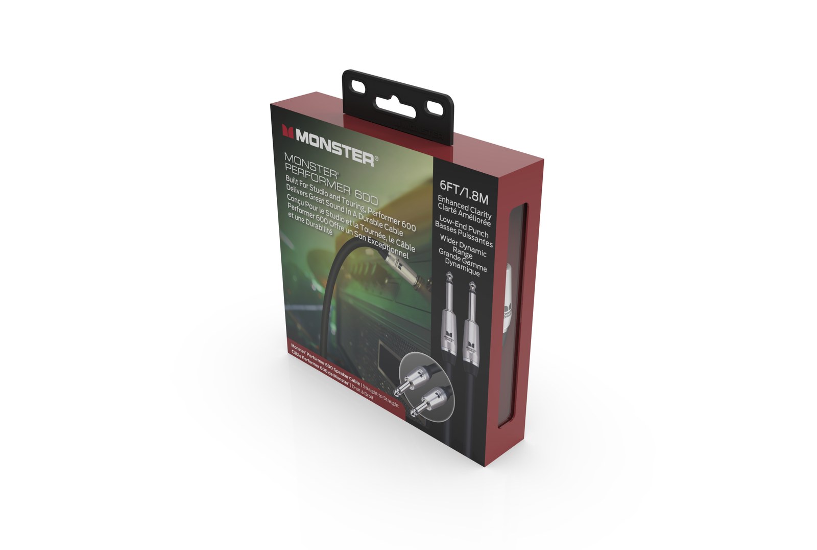 MONSTER CABLE kabel głośnikowy PERFORMER 600 1.8m jack 1/4 prosty - jack 1/4 prosty