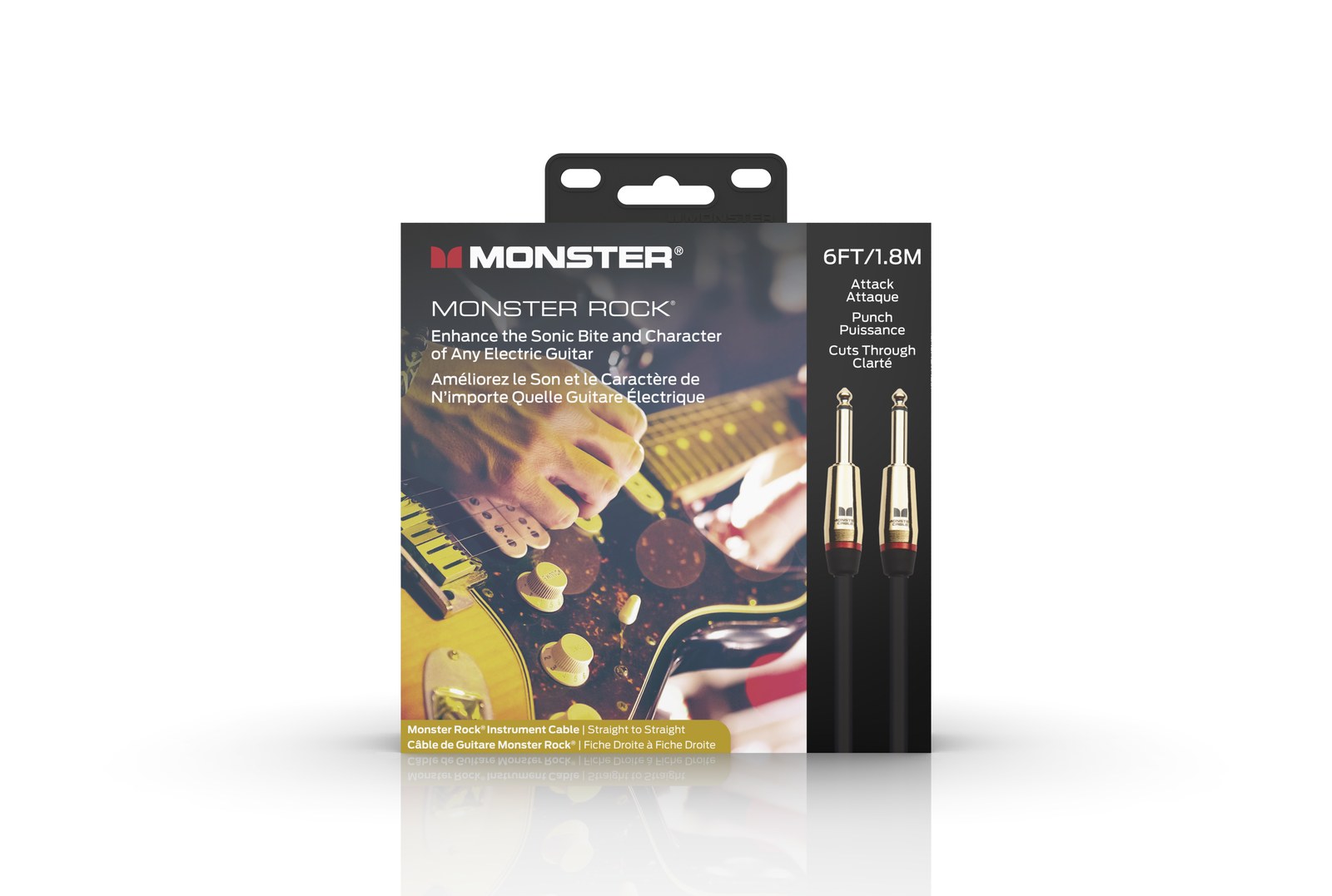 MONSTER CABLE kabel do gitary ROCK 1.8m jack 1/4 prosty - jack 1/4 prosty