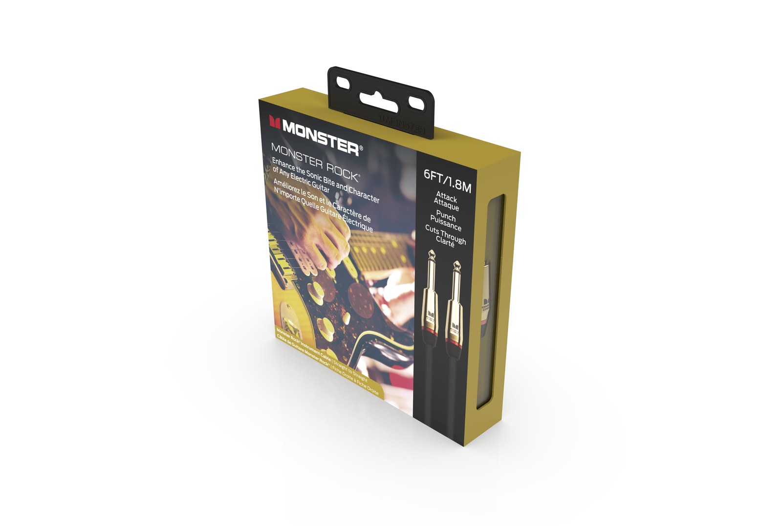 MONSTER CABLE kabel do gitary ROCK 1.8m jack 1/4 prosty - jack 1/4 prosty