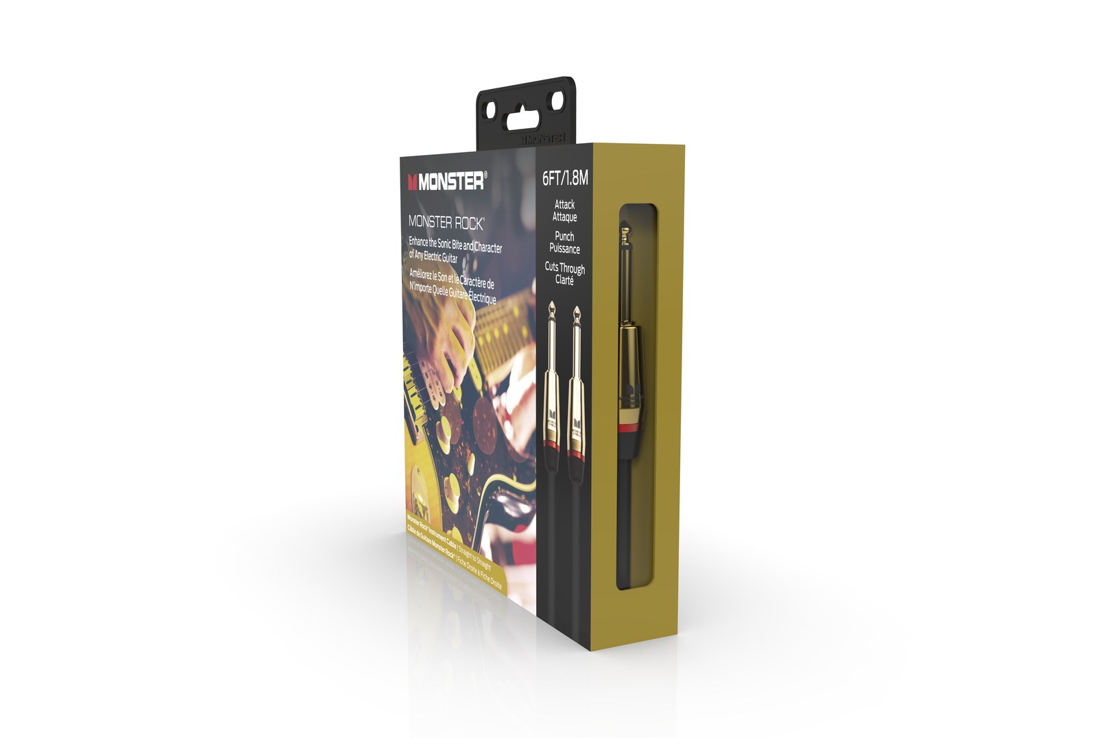 MONSTER CABLE kabel do gitary ROCK 1.8m jack 1/4 prosty - jack 1/4 prosty