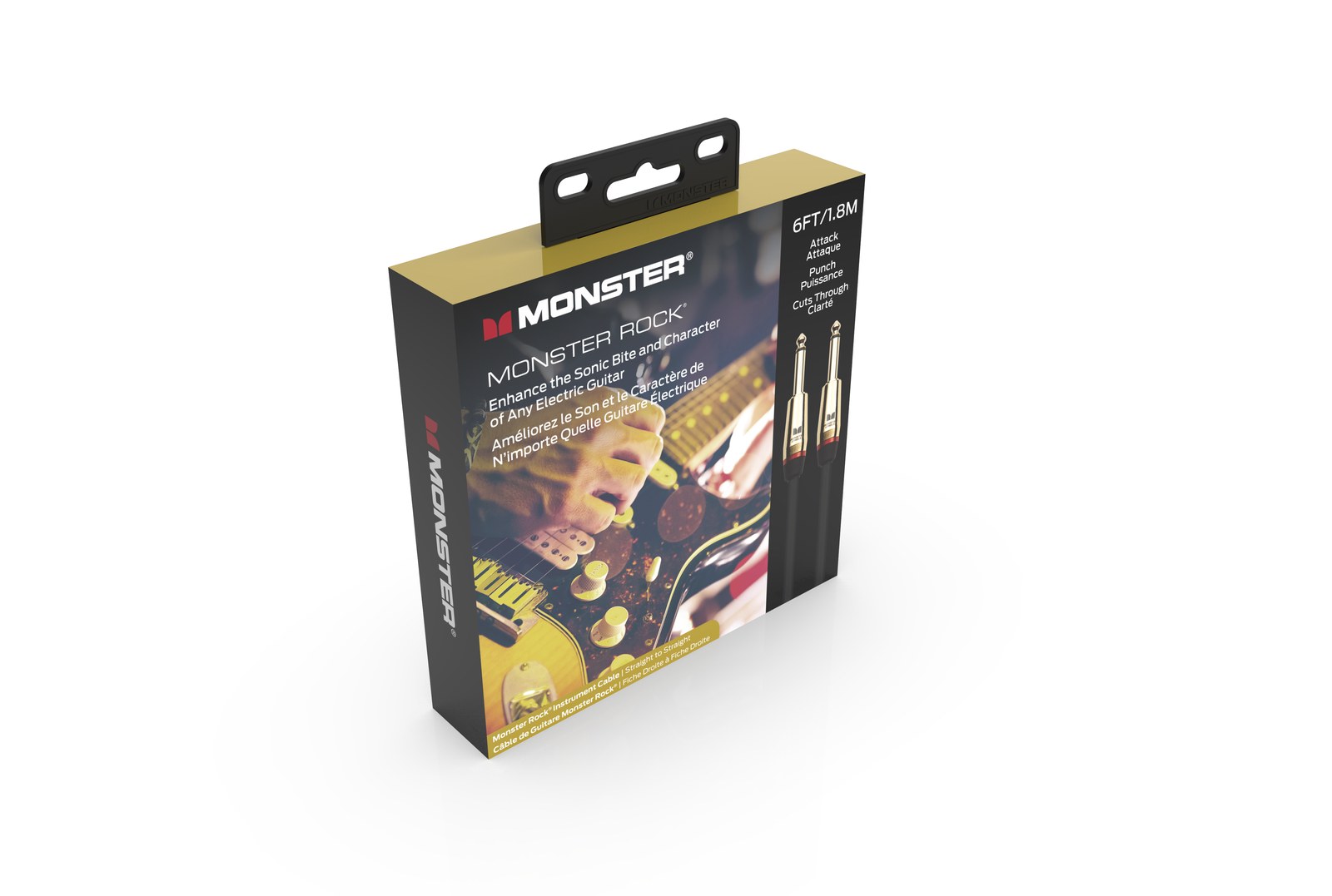 MONSTER CABLE kabel do gitary ROCK 1.8m jack 1/4 prosty - jack 1/4 prosty