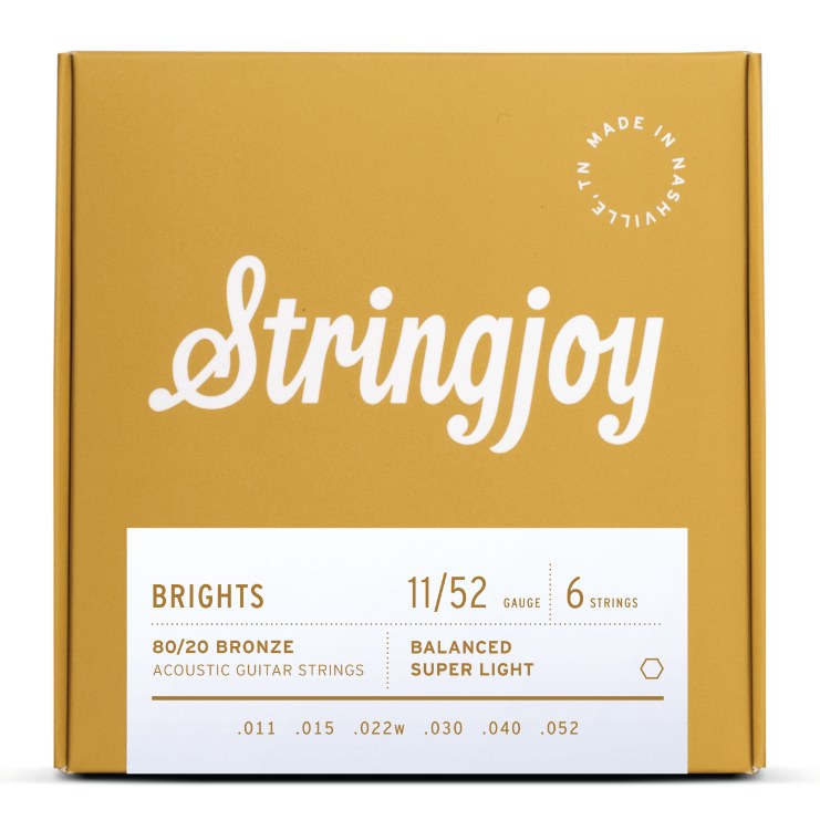 Stringjoy BB1152 Struny do gitary akustycznej BRIGHTS 80/20 Bronze 11-52