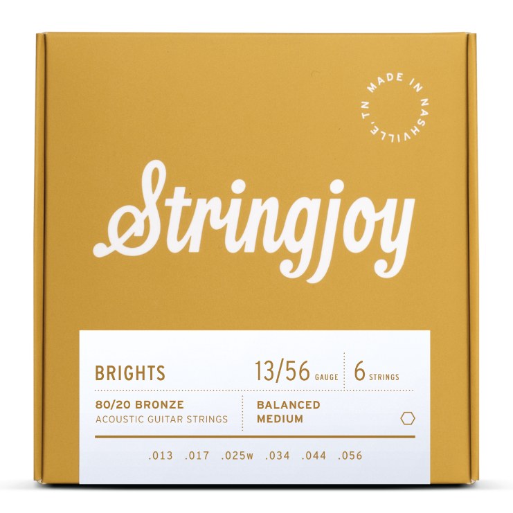 Stringjoy BB1356 Struny do gitary akustycznej BRIGHTS 80/20 Bronze 13-56