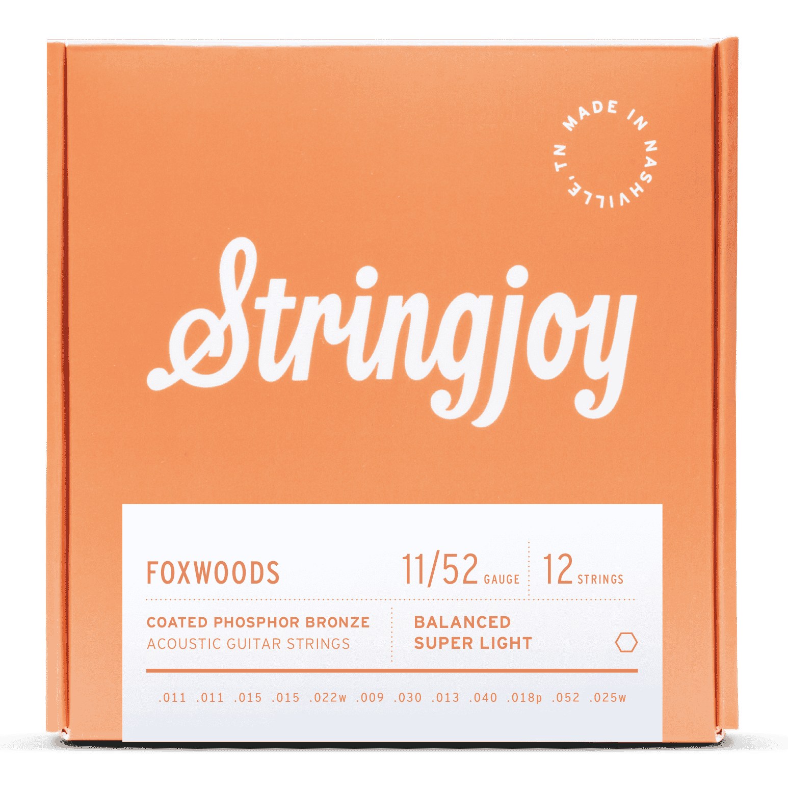 Stringjoy FW1125 struny do gitary akustycznej 12-strunowej FOXWOODS Phosphor Bronze 11-52