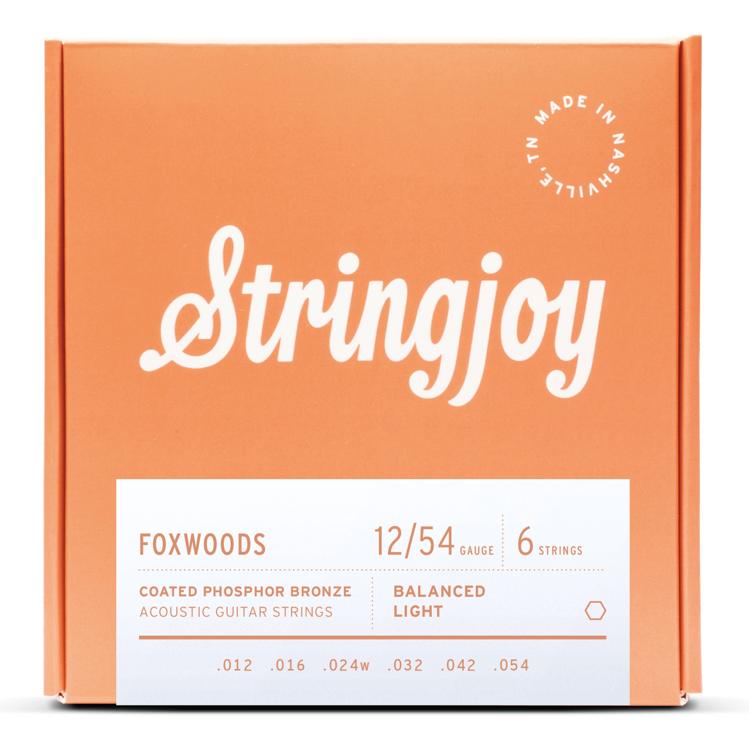 Stringjoy FW1254 struny do gitary akustycznej FOXWOODS Phosphor Bronze 12-54
