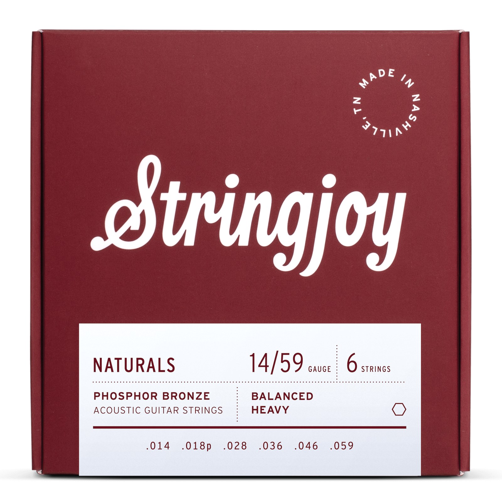 Stringjoy NB1459 struny do gitary akustycznej NATURALS Phosphor Bronze 14-59