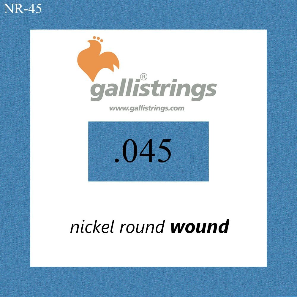 Galli NR045 - pojedyncza struna basowa .045, niklowana owijka roundwound