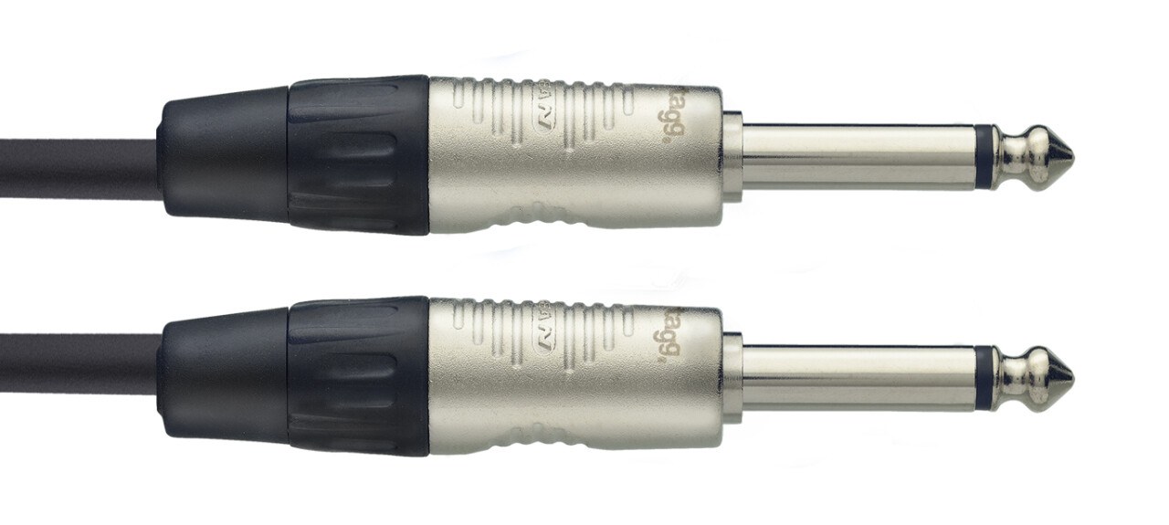 Stagg NGC1,5R - kabel instrumentalny, jack 6,35 mm TS - jack 6,35 mm TS, 1,5 m