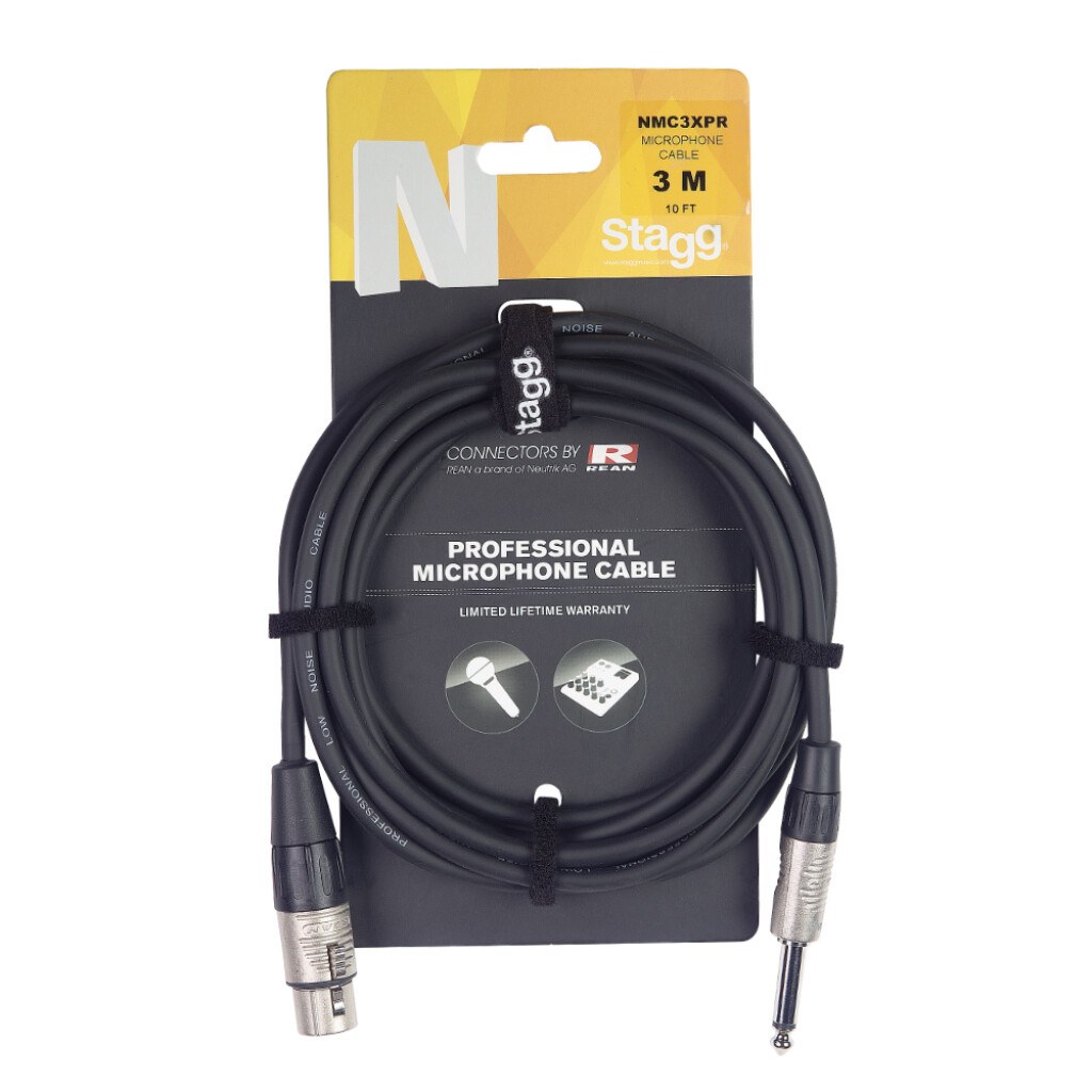 Stagg NMC10XPR - kabel mikrofonowy, XLR żeński - jack 6,35 mm TS, 10 m