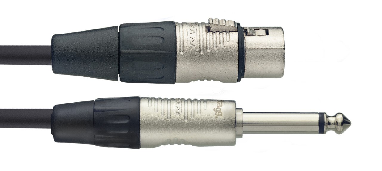 Stagg NMC6XPR - kabel mikrofonowy, XLR żeński - jack 6,35 mm TS, 6 m