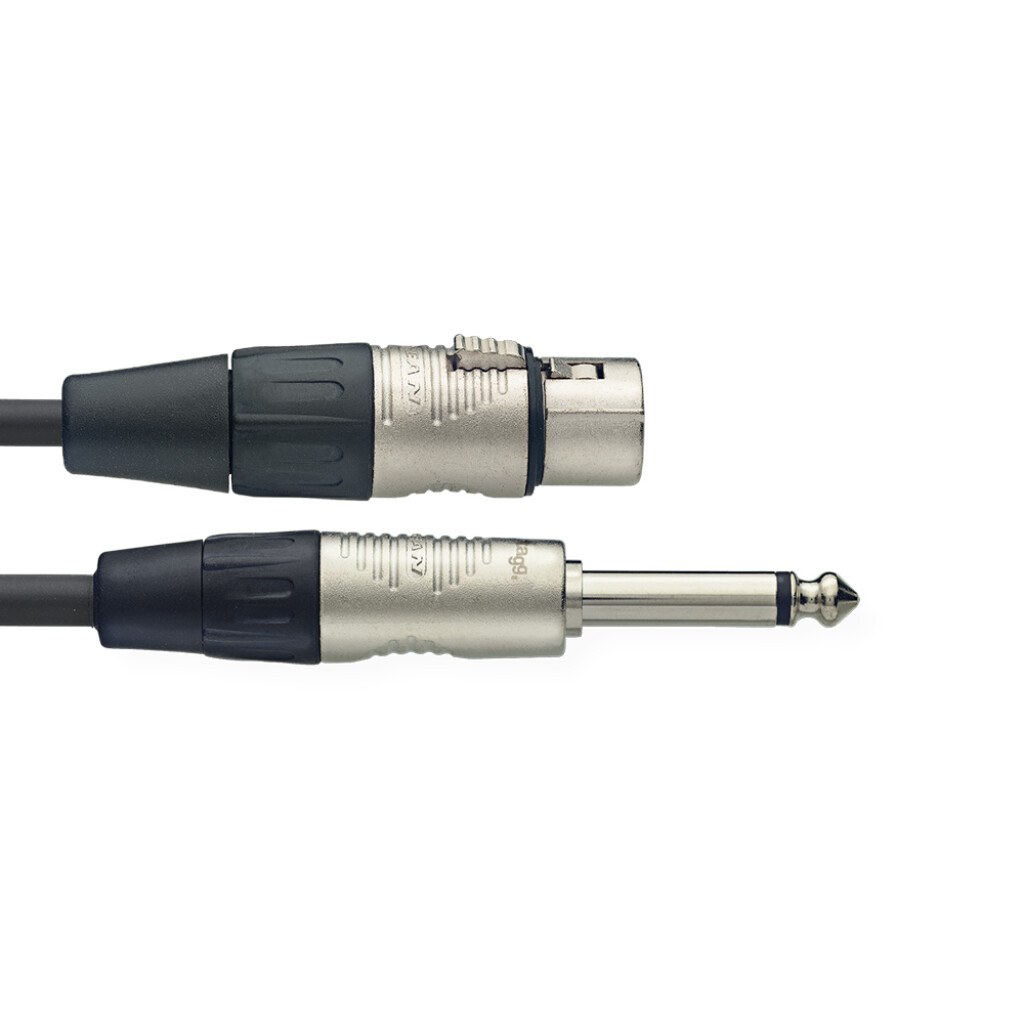 Stagg NMC3XPR - kabel mikrofonowy, XLR żeński - jack 6,35 mm TS, 3 m