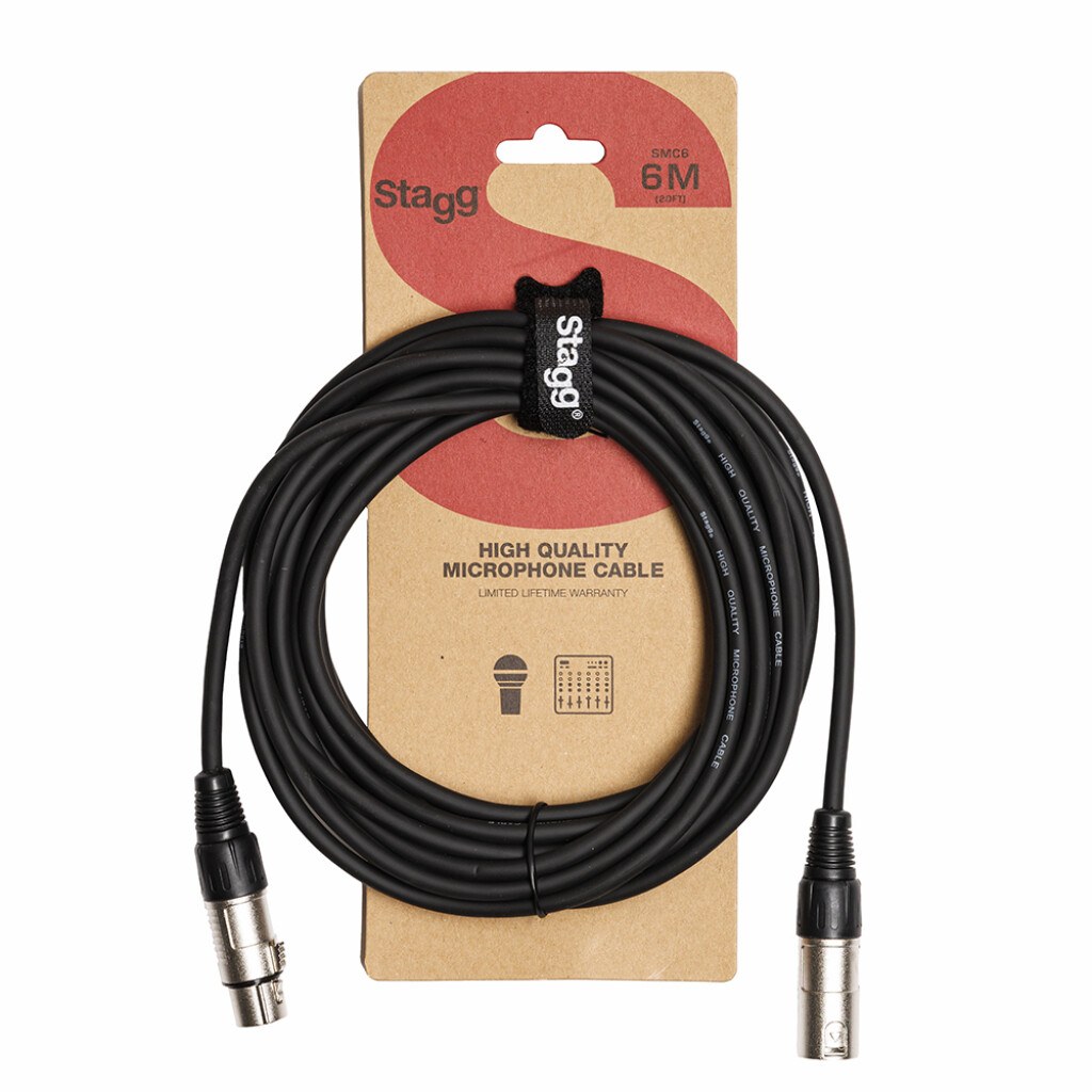 Stagg SMC6 - kabel mikrofonowy, 6 m, czarny