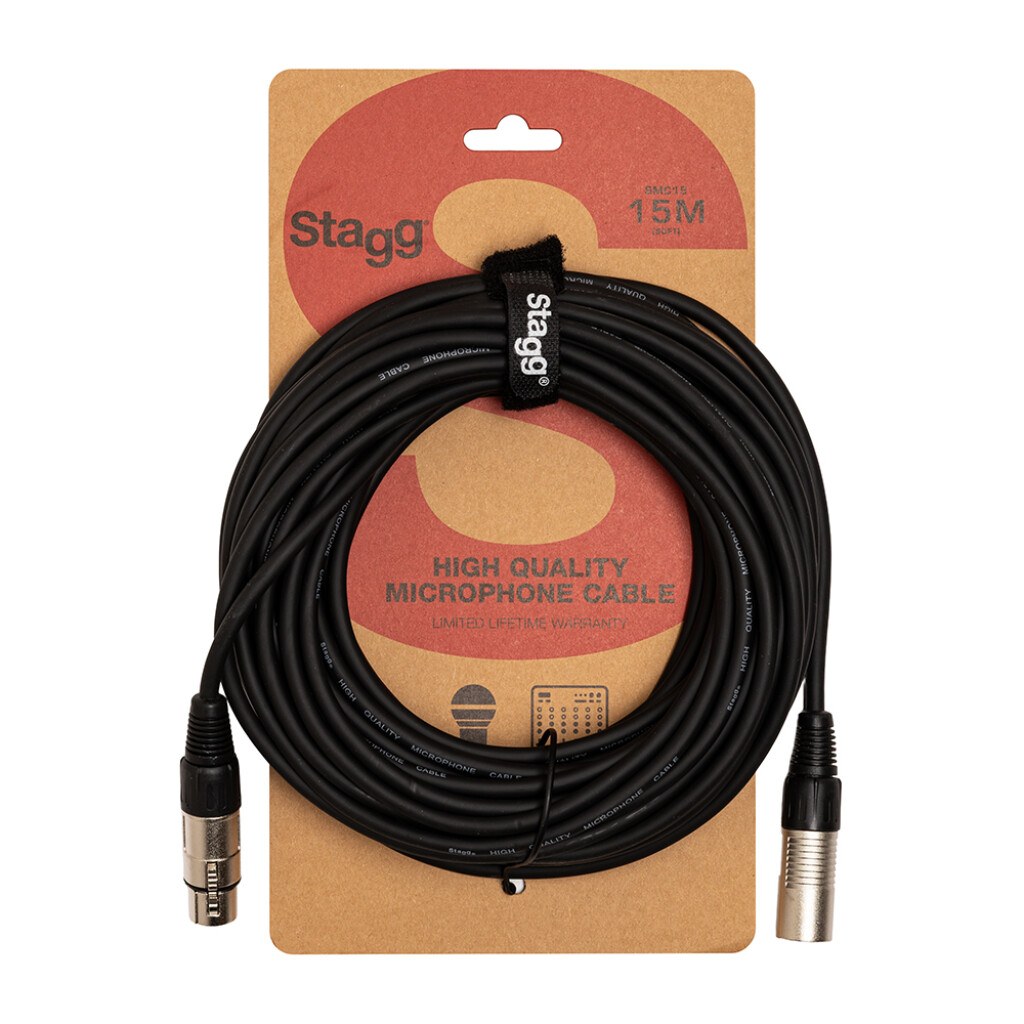 Stagg SMC15 - kabel mikrofonowy, 15 m, czarny