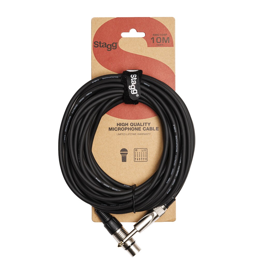 Stagg SMC10XP - kabel mikrofonowy XLR żeński / jack mono męski, 10 m