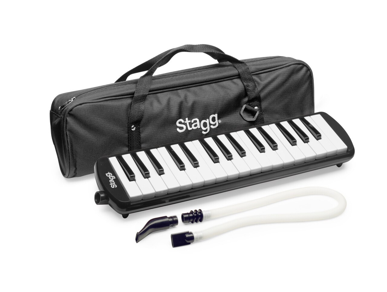 Stagg MELOSTA32 BK - melodyka 32-klawiszowa, czarna, z ustnikiem, wężykiem i torbą