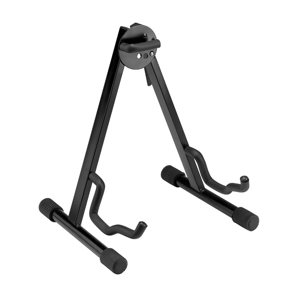 Stagg GSQ4 - składany metalowy statyw gitarowy typu A, podparcie EVA