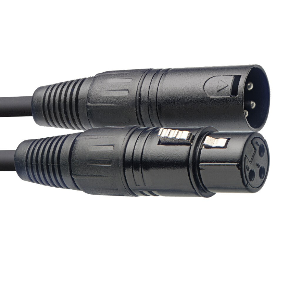 Stagg SDX3-3 - kabel DMX XLR 3-pin męski / żeński, 3 m, czarny