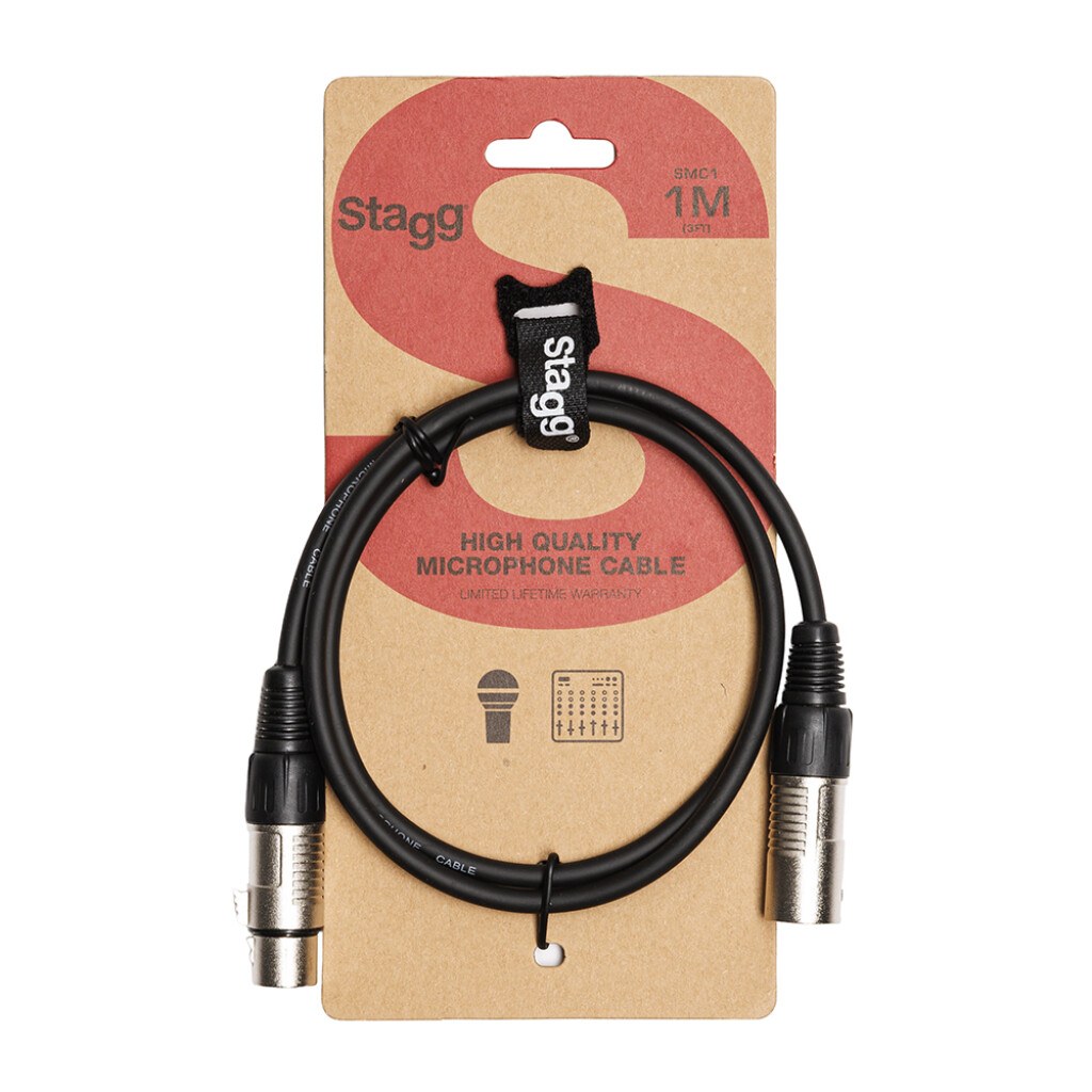Stagg SMC1 - kabel mikrofonowy, 1 m, czarny