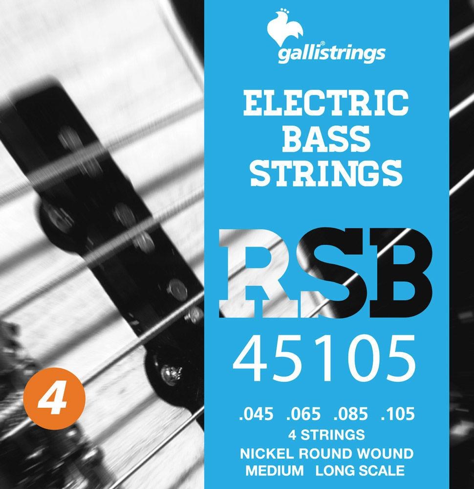 Galli RSB45105 - struny do gitary basowej .045-.105, niklowana owijka roundwound