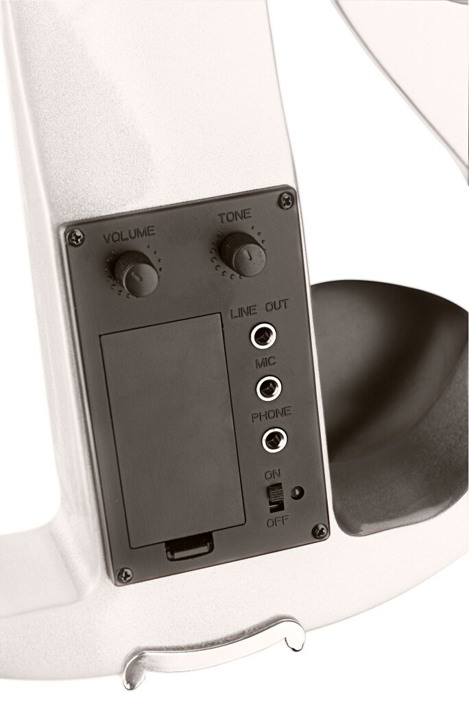 Stagg EVN X-4/4 WH - skrzypce elektryczne 4/4, biały, zestaw