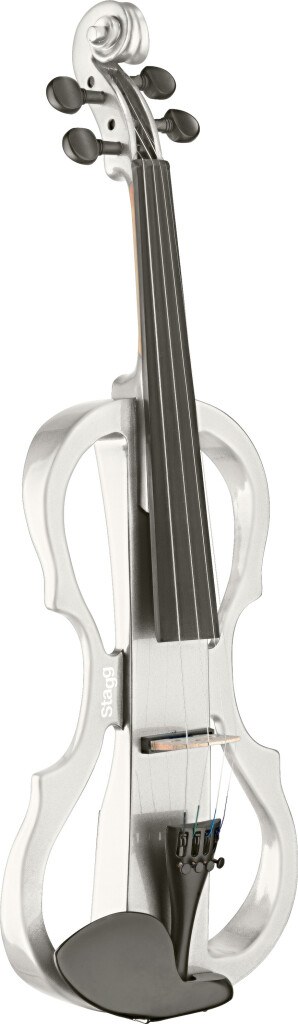 Stagg EVN X-4/4 WH - skrzypce elektryczne 4/4, biały, zestaw
