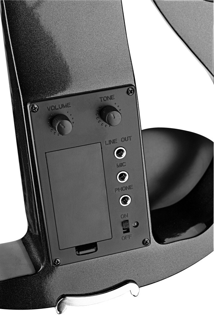 Stagg EVN X-4/4 MBK - skrzypce elektryczne 4/4, czarny metalik, zestaw