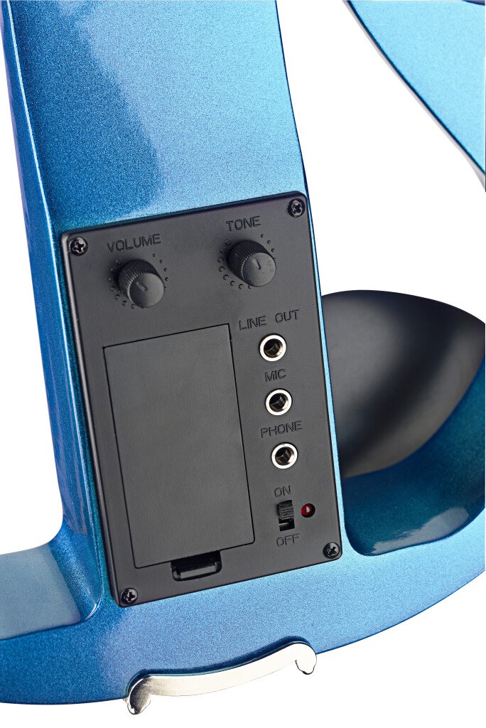 Stagg EVN X-4/4 MBL - skrzypce elektryczne 4/4, niebieski metalik, zestaw z futerałem i słuchawkami
