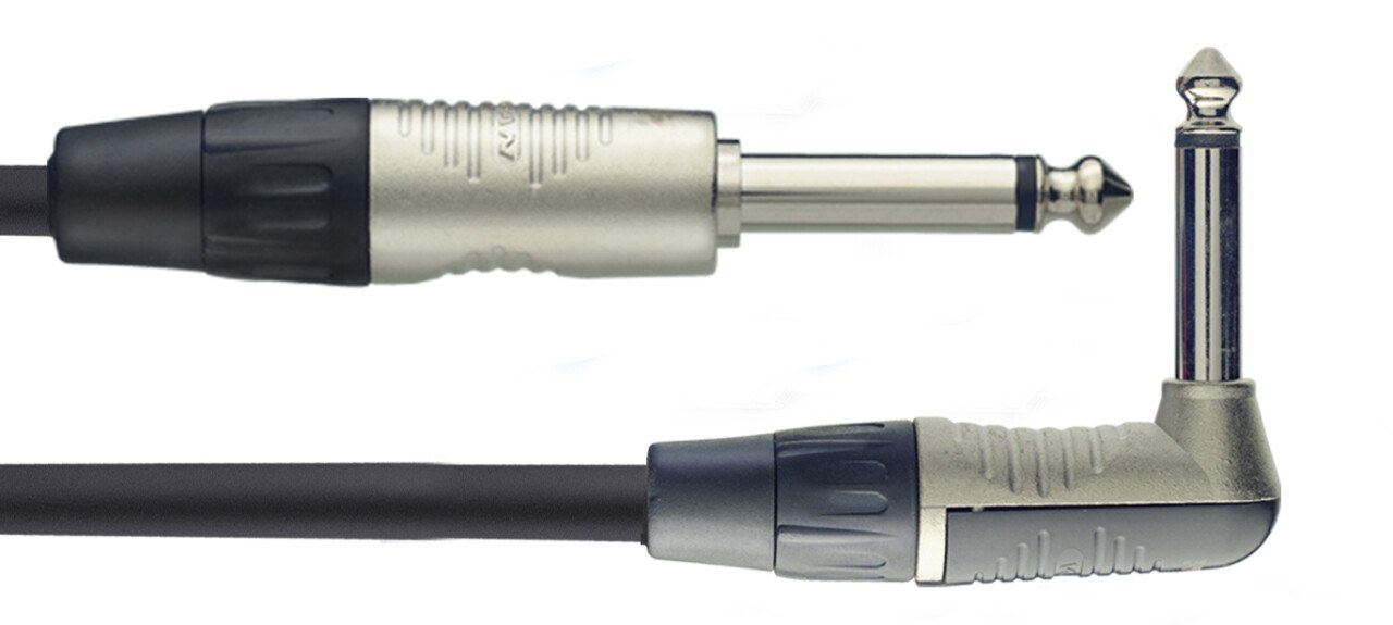 Stagg NGC6PLR - kabel instrumentalny jack prosty / kątowy REAN, 6 m