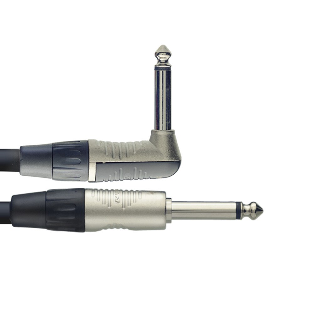 Stagg NGC6PLR - kabel instrumentalny jack prosty / kątowy REAN, 6 m
