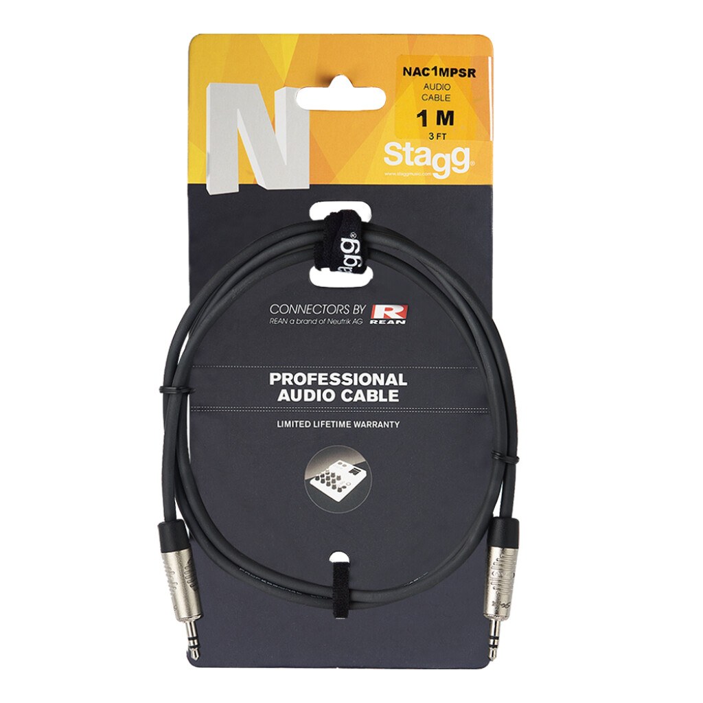 Stagg NAC3MPSR - kabel stereo mini jack - mini jack REAN, 3 m