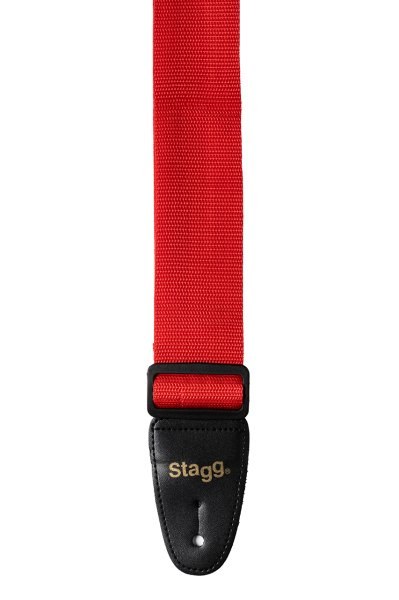 Stagg BJA006RD - czerwony pasek gitarowy, szerokość 2″, długość 135 cm