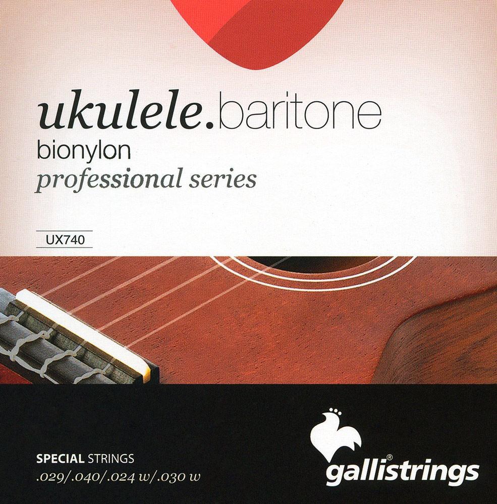 Galli UX740 BioNylon - komplet strun do ukulele barytonowego, .029-.030w