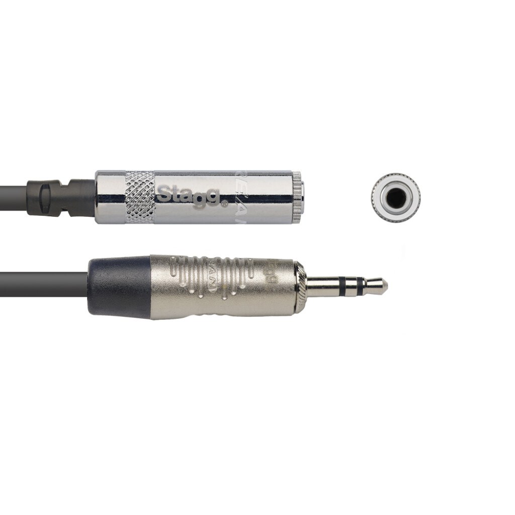 Stagg NAC3MPSMJSR - kabel stereo mini jack męski-żeński REAN, 3 m