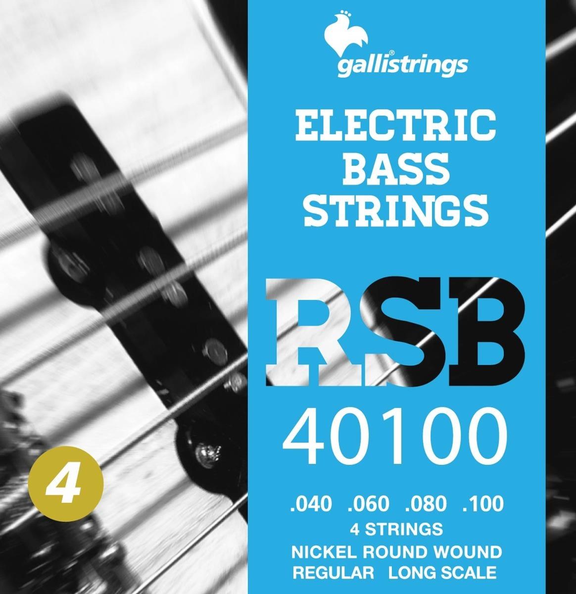 Galli RSB40100 - struny do gitary basowej .040-.100, niklowana owijka roundwound