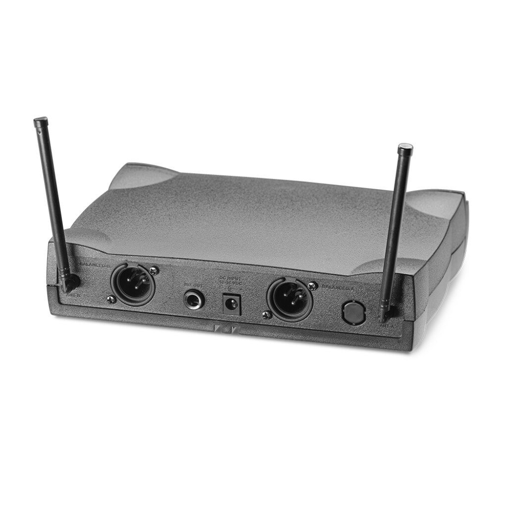 Stagg SUW 50 MM EG EU - system bezprzewodowy UHF, 2 mikrofony ręczne