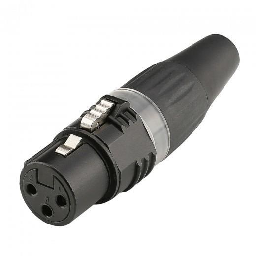 HICON HI-X3CF-BLK - gniazdo kablowe XLR, 3 styki