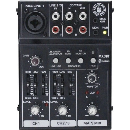 Topp Pro MX.3BT - kompaktowy mikser z USB i Bluetooth