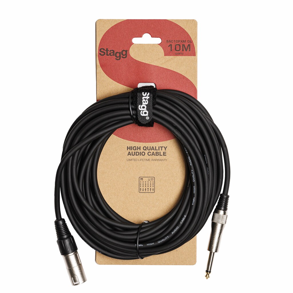 Stagg SAC10PXM DL - kabel audio, 10 m, czarny