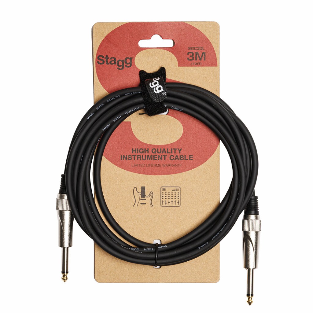 Stagg SGC3DL - kabel instrumentowy, 3 m, czarny