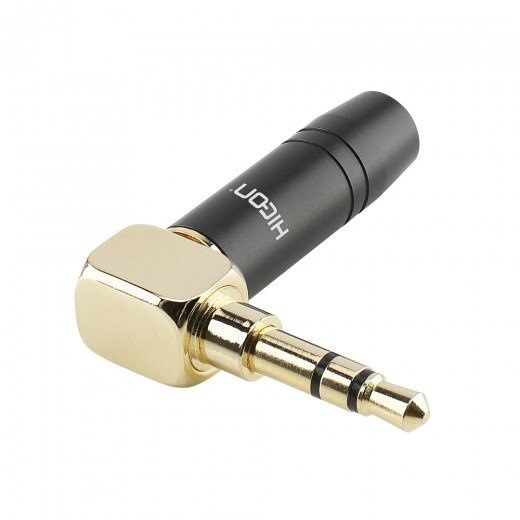 HICON HI-J35SA - wtyk kablowy jack 3,5 mm TRS, 3 styki, kątowy