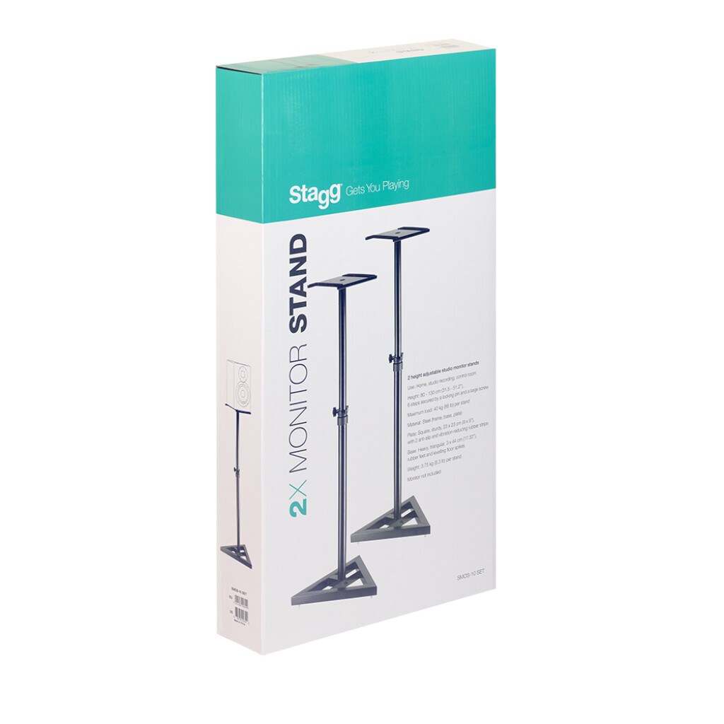 Stagg SMOS-10 SET - para stalowych statywów pod monitory, 80-130 cm